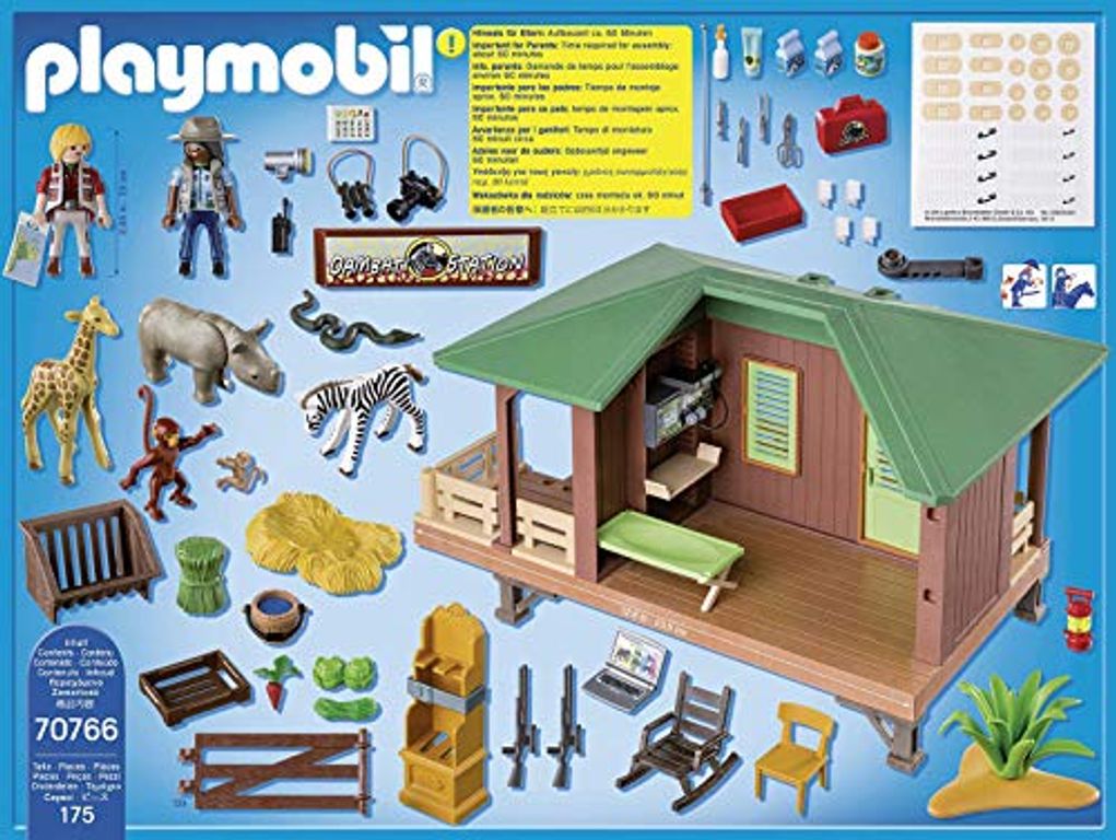 Playmobil® Wild Life Ranger Station with Animal Area components