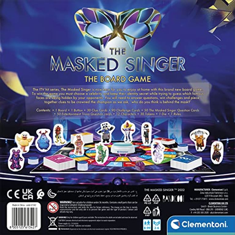 The Masked Singer parte posterior de la caja