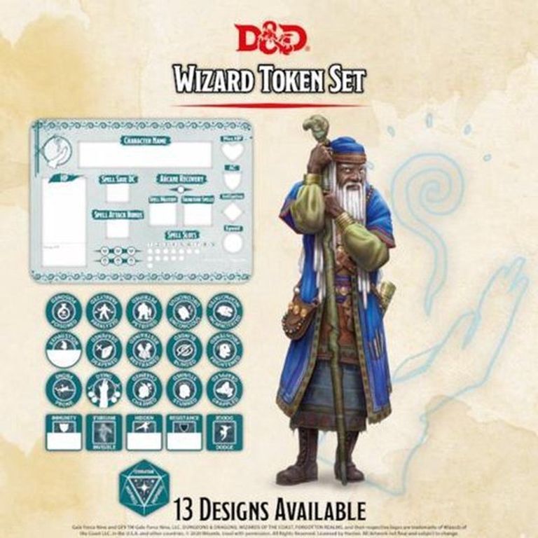 Dungeons & Dragons - Wizard Token Set speelwijze