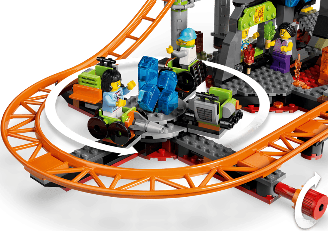 LEGO® City Lava Land Roller Coaster Park components
