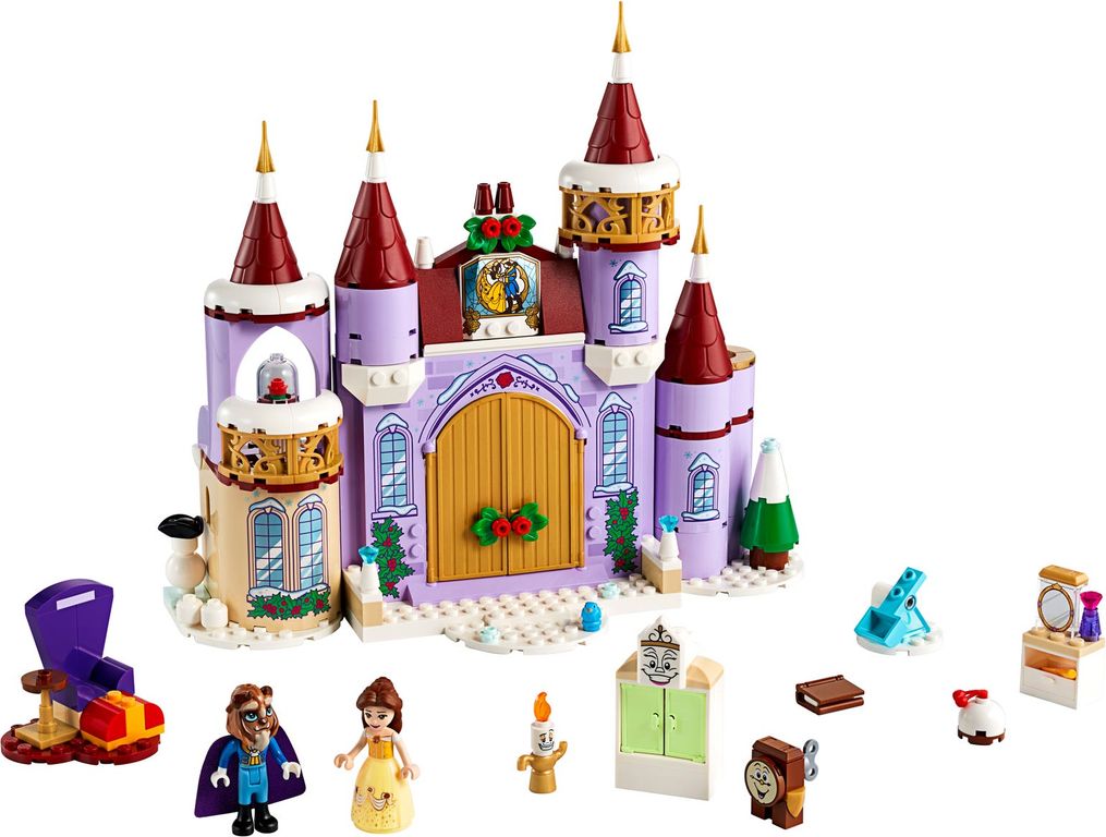 LEGO® Disney Belle's Castle Winter Celebration components