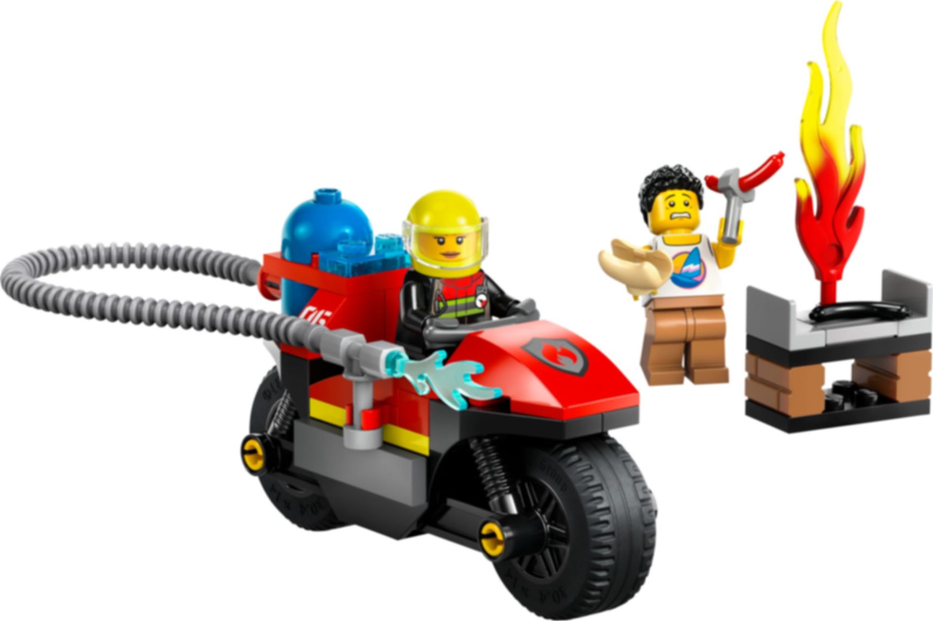 LEGO® City La moto d'intervention rapide des pompiers composants