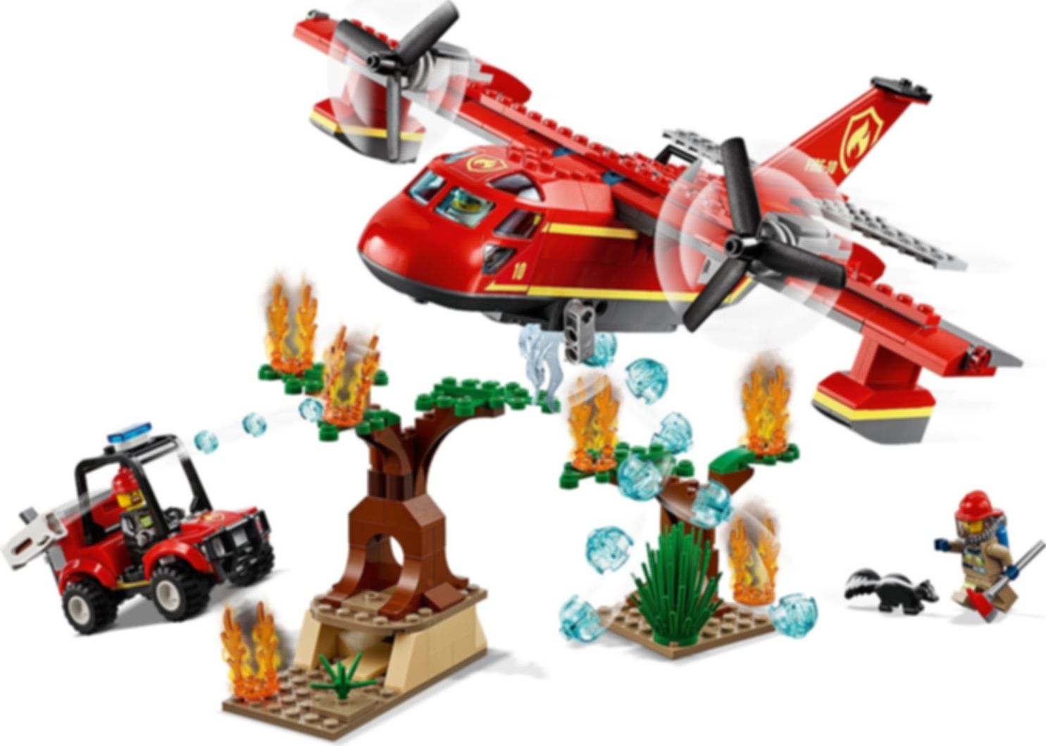 LEGO® City Löschflugzeug der Feuerwehr spielablauf