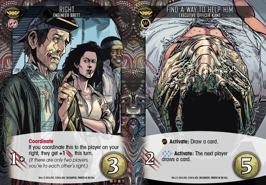 Legendary Encounters: An Alien Deck Building Game Expansion cards