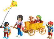 Playmobil® City Life Mother with Children and Wagon components