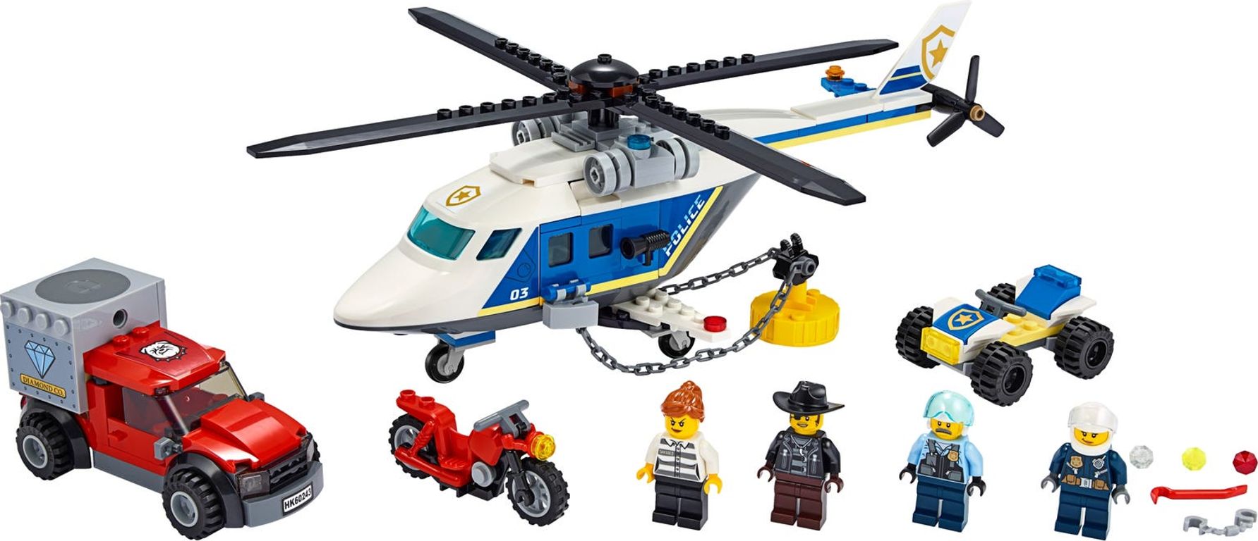 LEGO® City Politiehelikopter achtervolging componenten