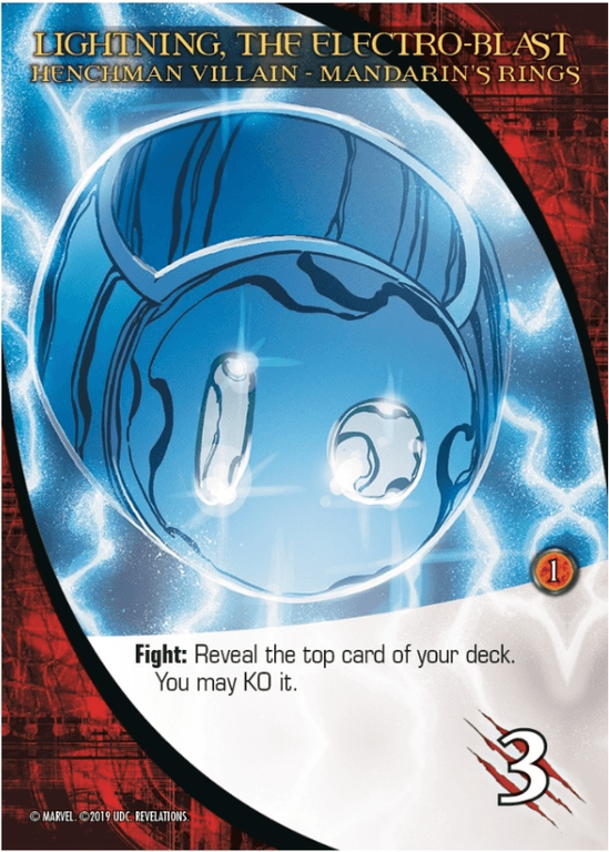 Legendary: A Marvel Deck Building Game – Revelations Lightning kaart