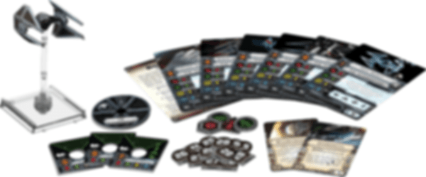 Star Wars: X-Wing Miniatures Game - TIE Interceptor Expansion Pack componenten