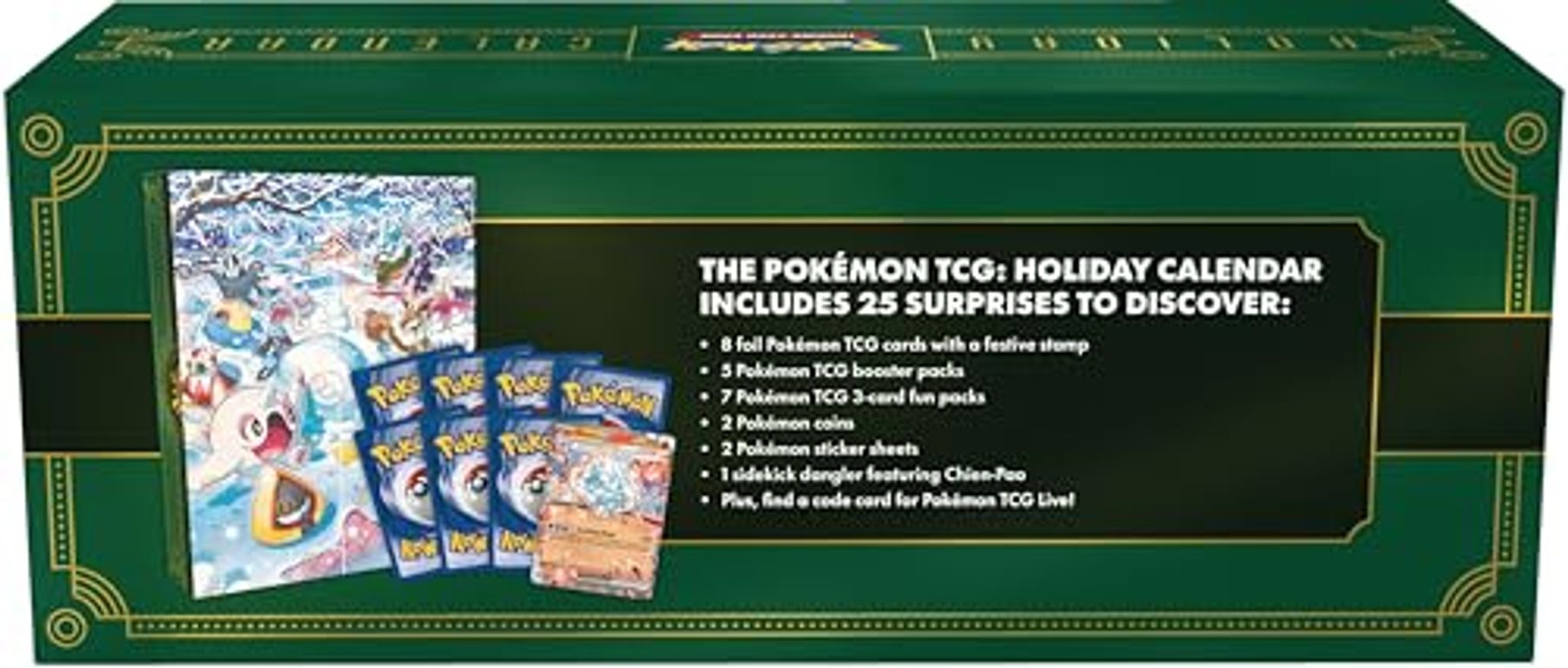 Pokémon Holiday Adventkalender 2024 back of the box