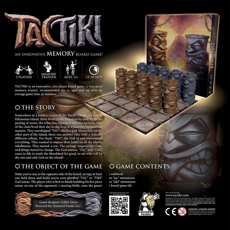 TacTiki parte posterior de la caja