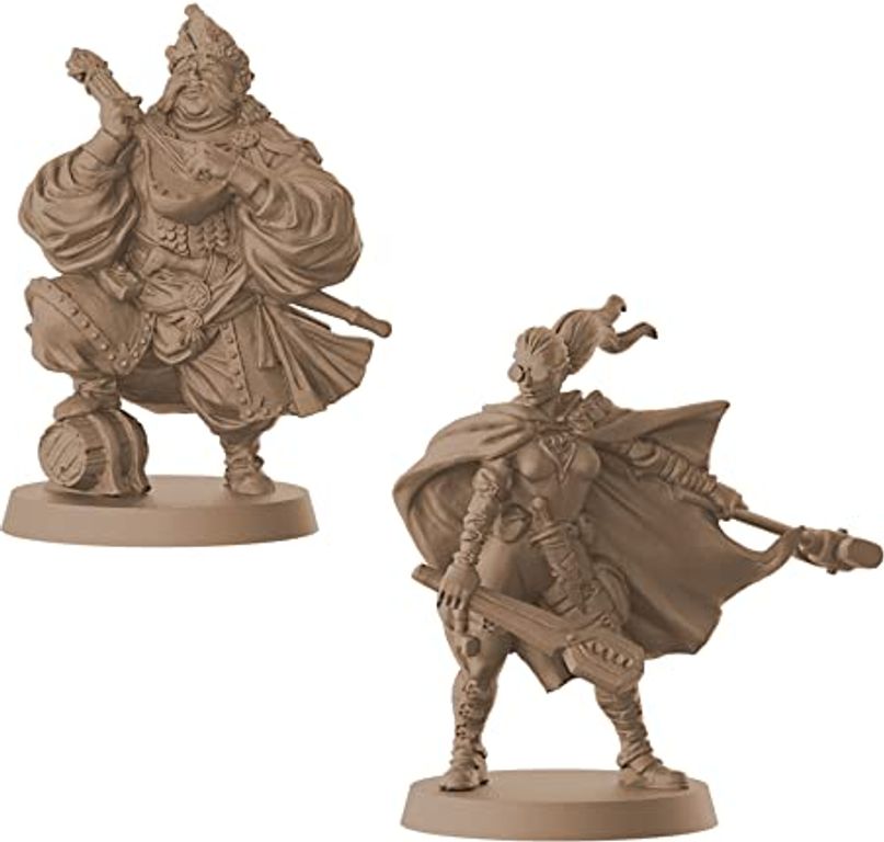 Massive Darkness 2: Heroes & Monster Set – Bards & Tinkerers vs Metal Angel miniatures