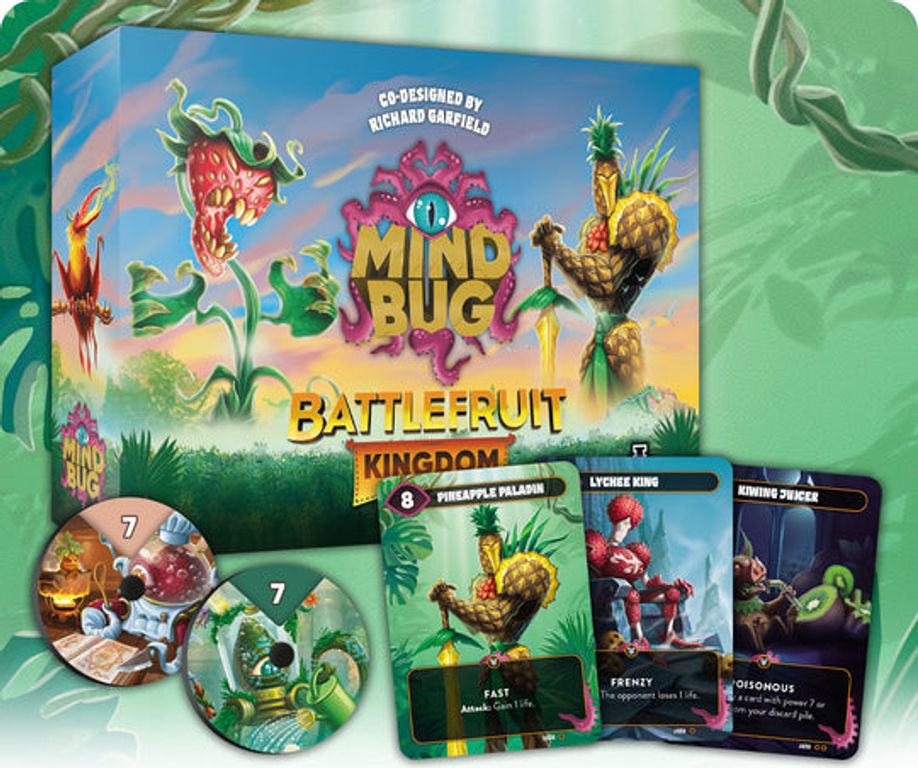 Mindbug: Battlefruit Kingdom componenti