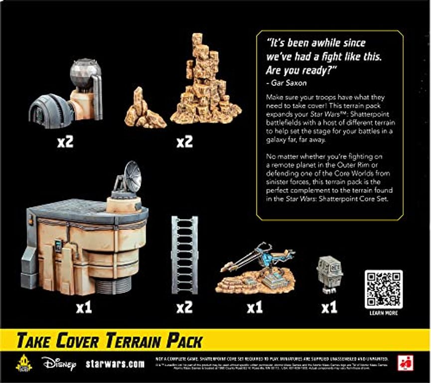 Star Wars: Shatterpoint - Ground Cover Terrain Pack parte posterior de la caja