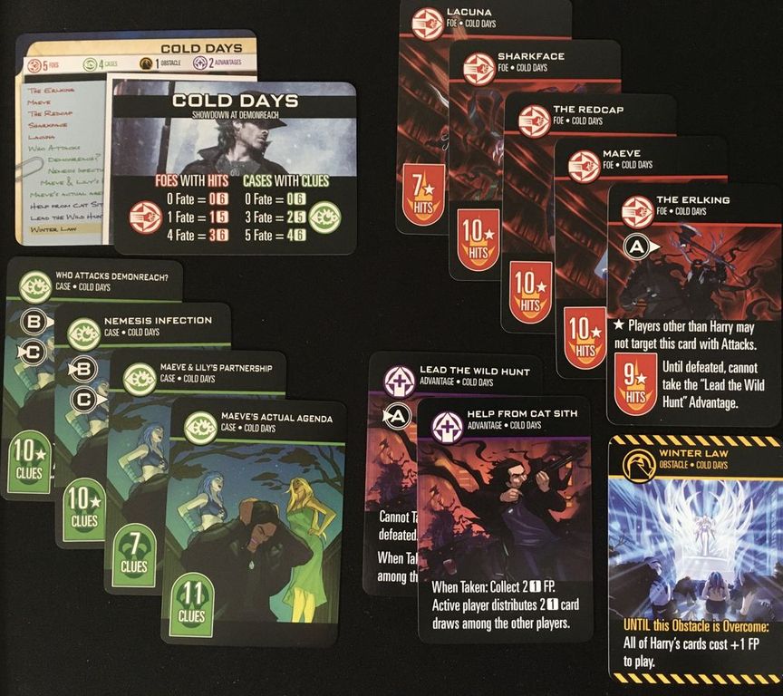 The Dresden Files Cooperative Card Game: Expansion 5 – Winter Schemes cartas