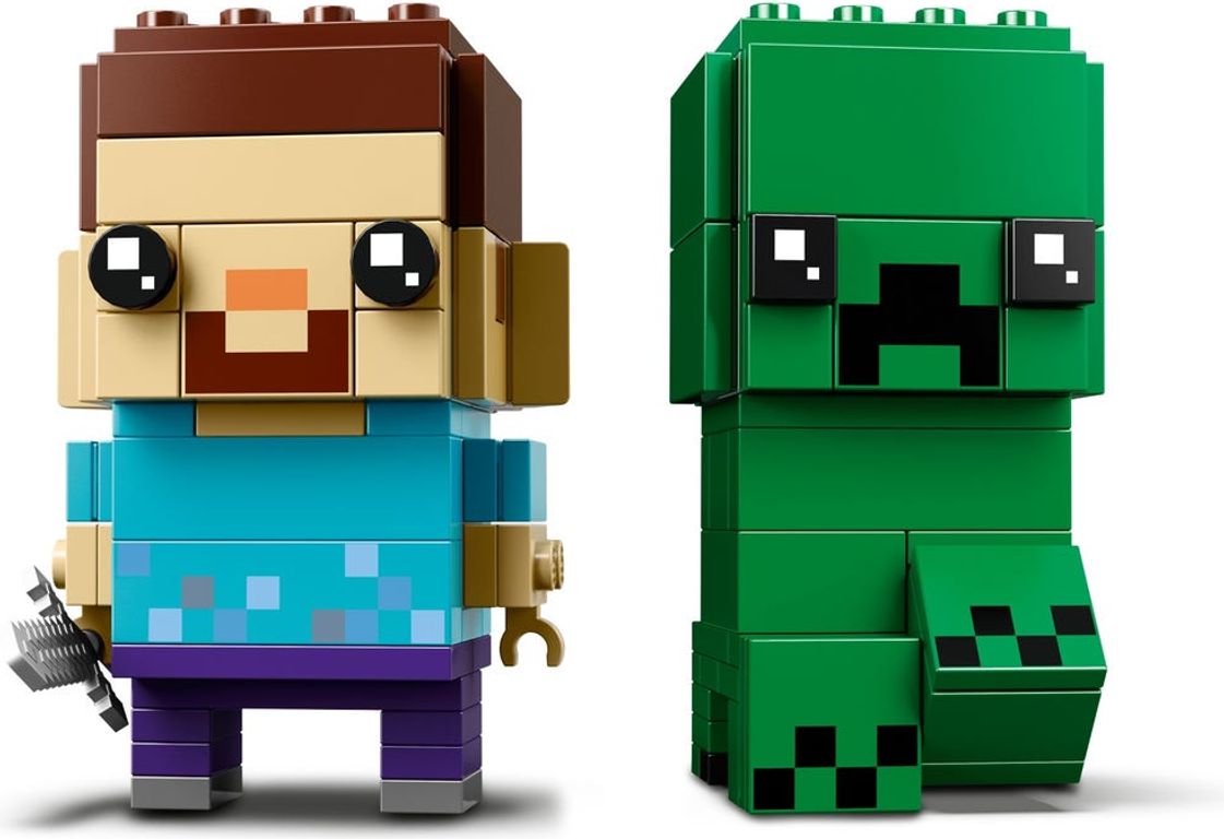 LEGO® BrickHeadz™ Steve & Creeper™ minifigures