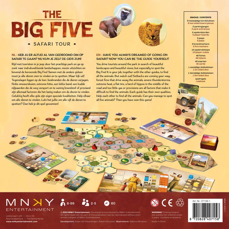 The Big Five back of the box