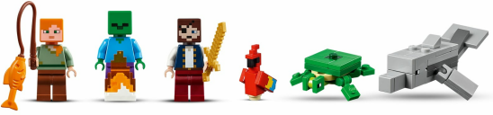 LEGO® Minecraft La Aventura del Barco Pirata minifiguras