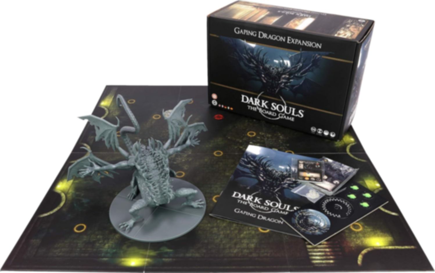 Dark Souls: The Board Game – Gaping Dragon Boss Expansion components