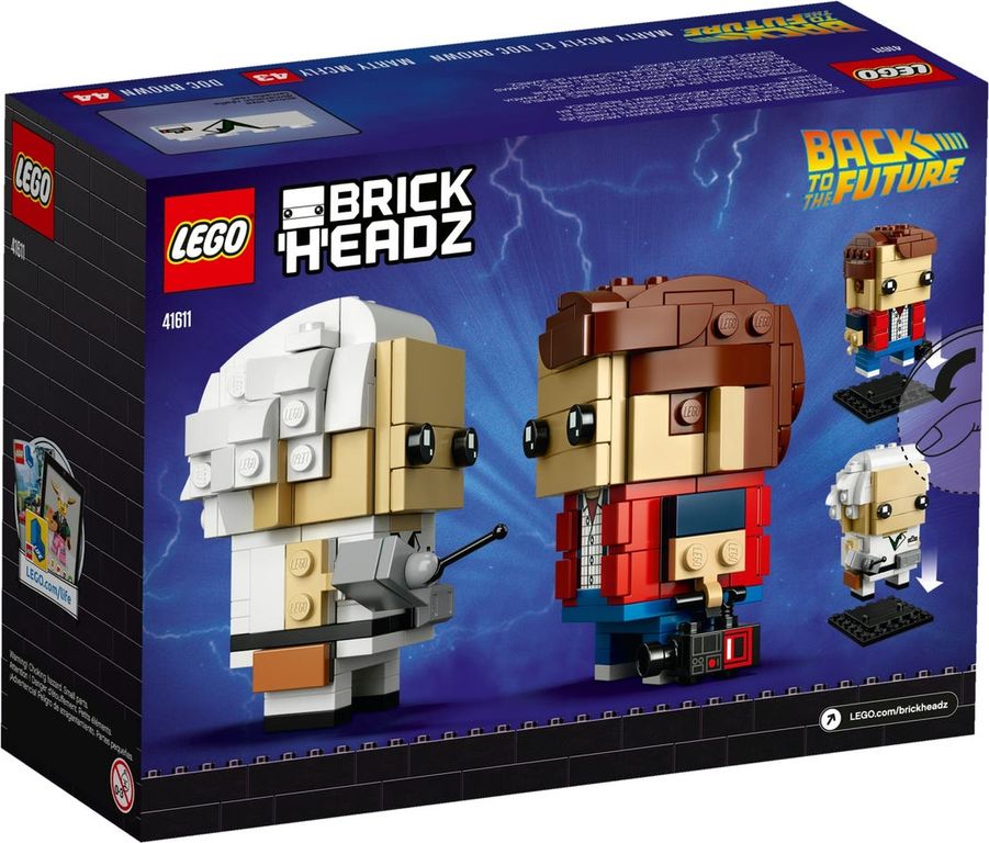 LEGO® BrickHeadz™ Marty McFly & Doc Brown back of the box