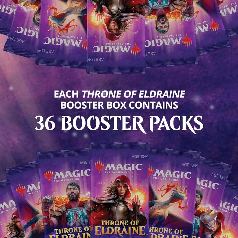 Magic: the Gathering - Throne of Eldraine Booster Box components
