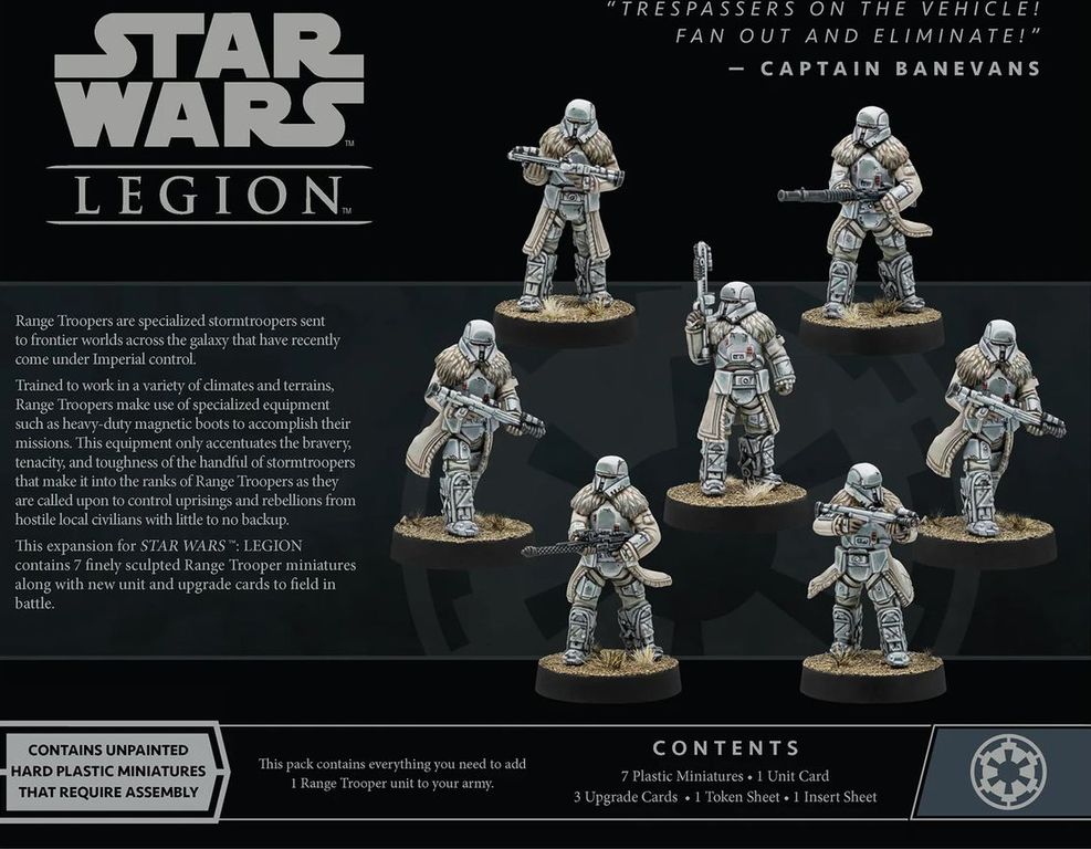 Star Wars: Legion – Range Troopers dos de la boîte