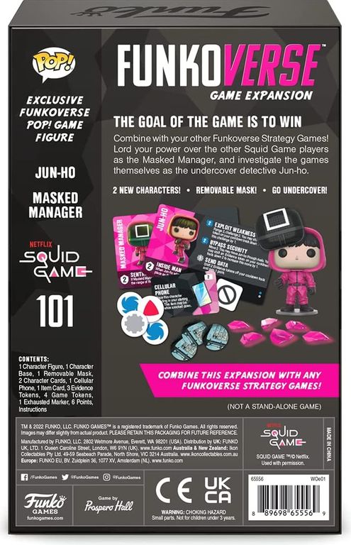 Funkoverse Strategy Game: Squid Game 101 back of the box