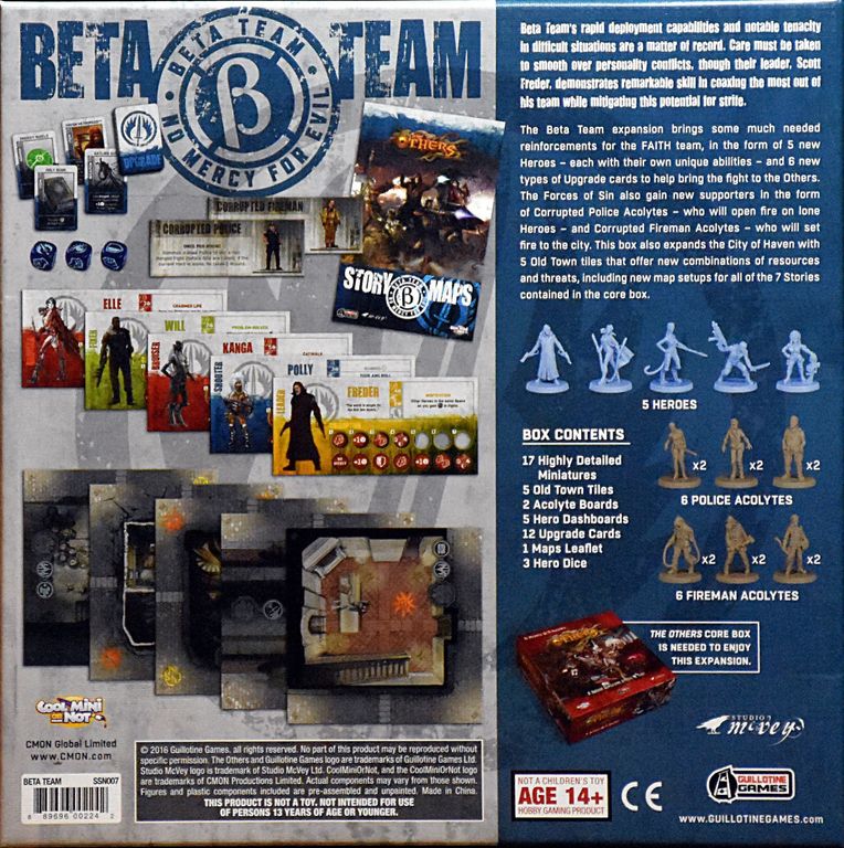 The Others: 7 Sins - Beta Team Expansion back of the box