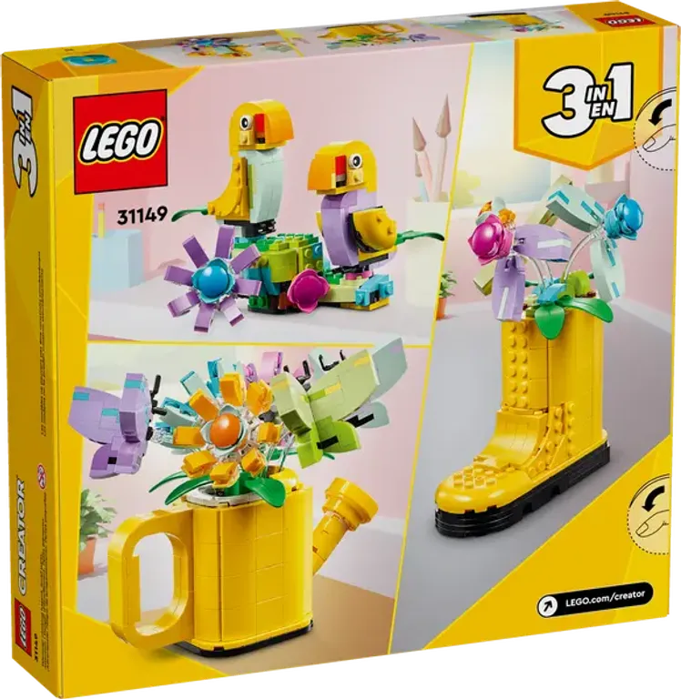 LEGO® Creator Gießkanne mit Blumen rückseite der box