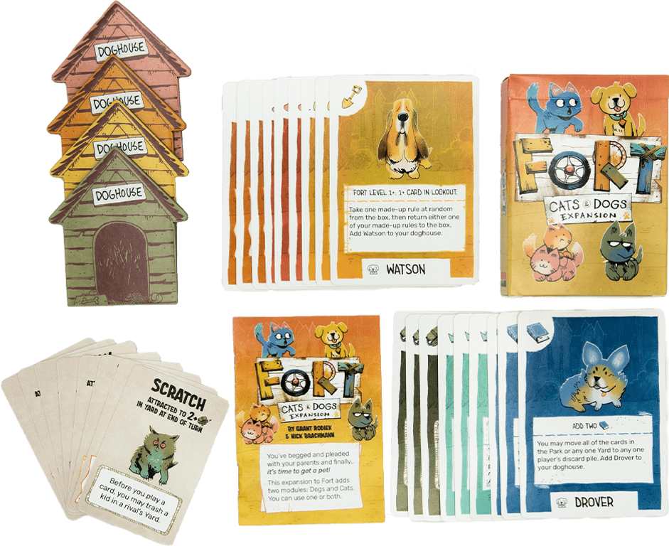 Fort: Cats & Dogs Expansion composants