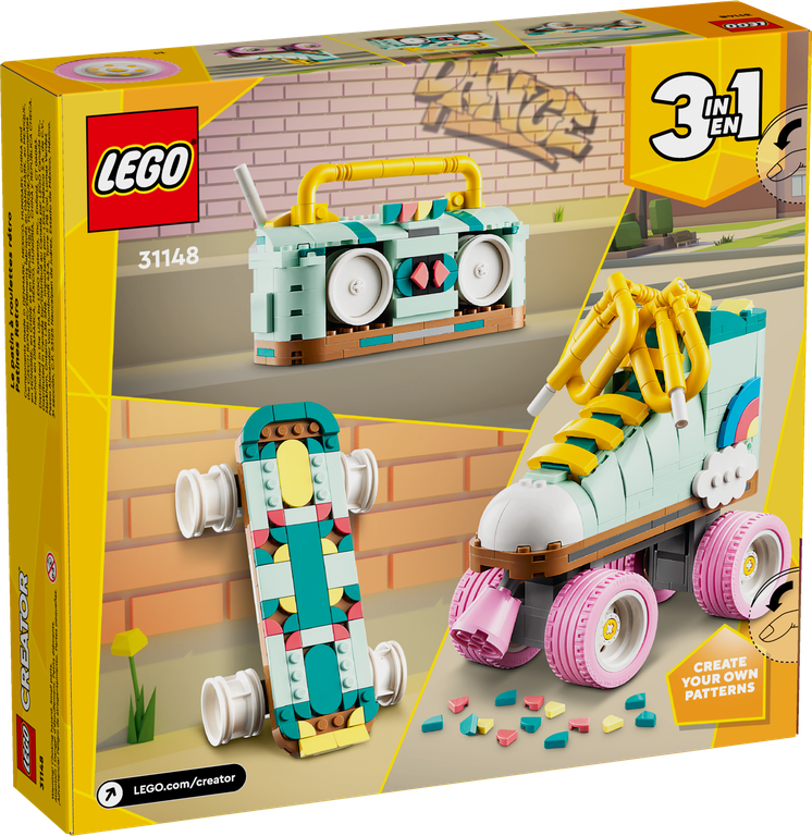 LEGO® Creator Retro Roller Skate back of the box