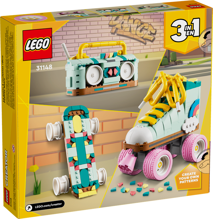 LEGO® Creator Retro rolschaats achterkant van de doos