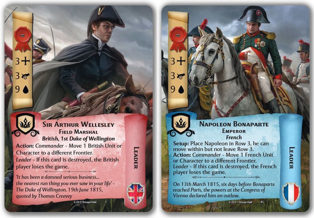1815, Scum of the Earth: The Battle of Waterloo Card Game kaarten