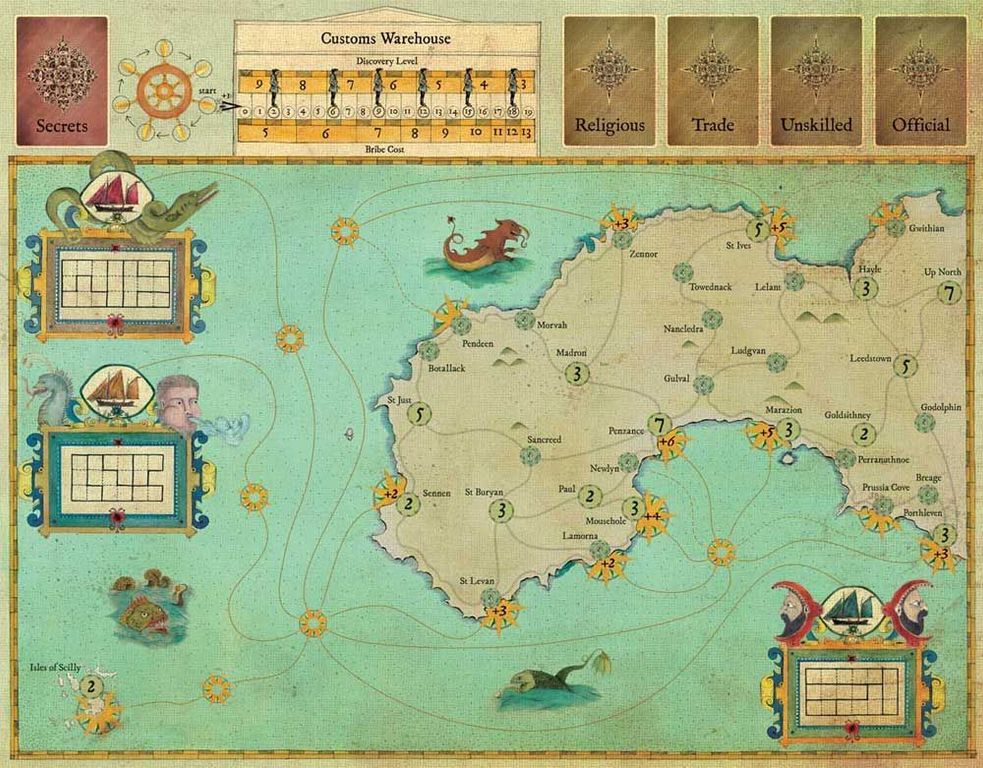 Cornish Smuggler game board