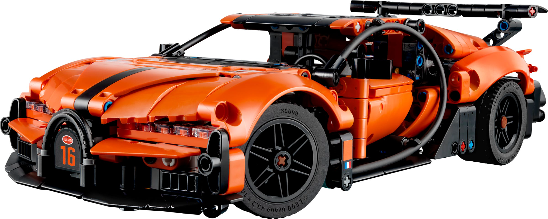 LEGO® Technic Bugatti Chiron Pur Sport Hypercar components