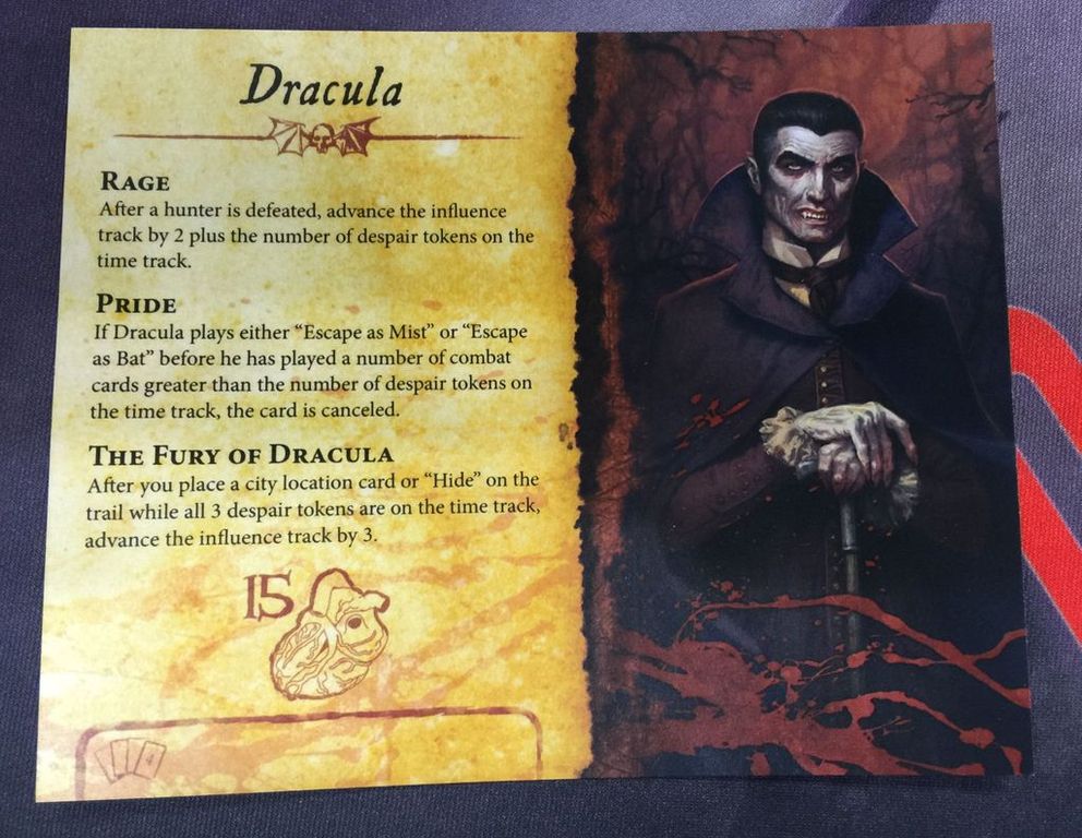 La Fureur de Dracula cartes