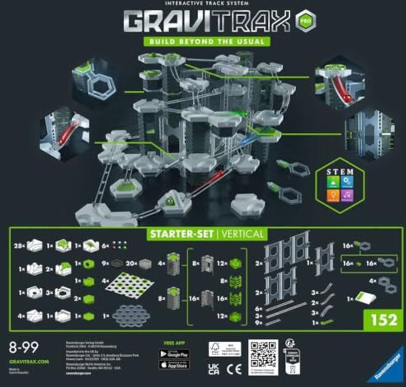 GraviTrax PRO Starter Set - Vertical back of the box