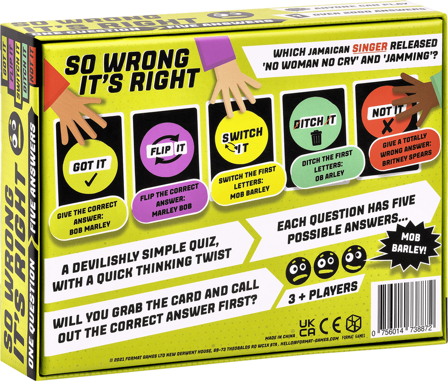 So Wrong It's Right achterkant van de doos