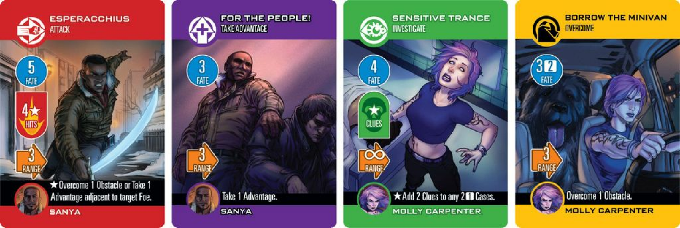 The Dresden Files Cooperative Card Game: Helping Hands cards