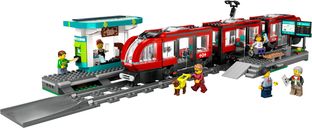 LEGO® City Downtown Streetcar and Station components