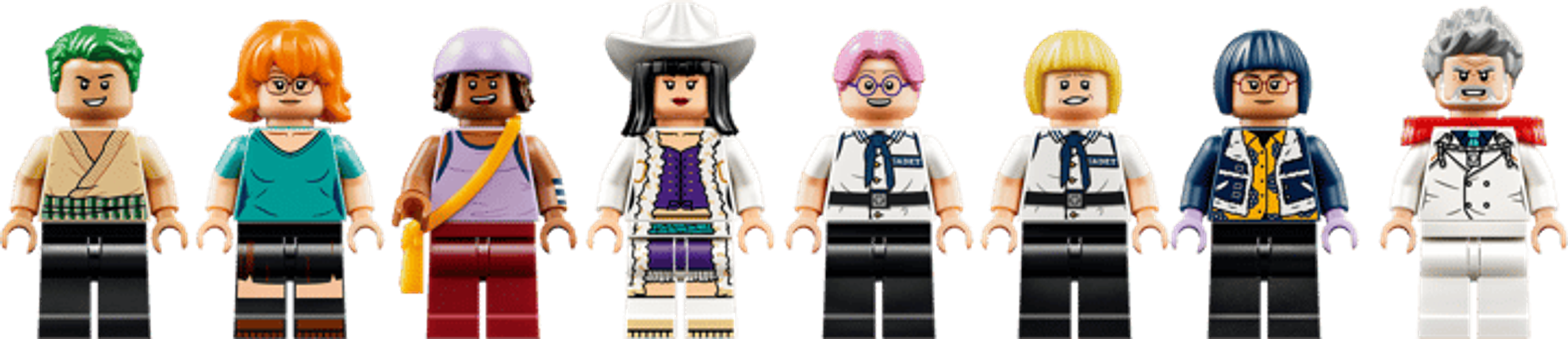 LEGO® One Piece Garp's Marine Battleship minifigures