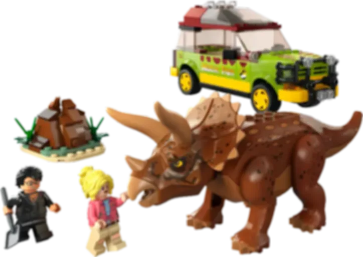 LEGO® Jurassic World La ricerca del Triceratopo componenti