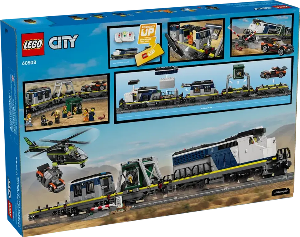 LEGO® City Police Train Heist back of the box
