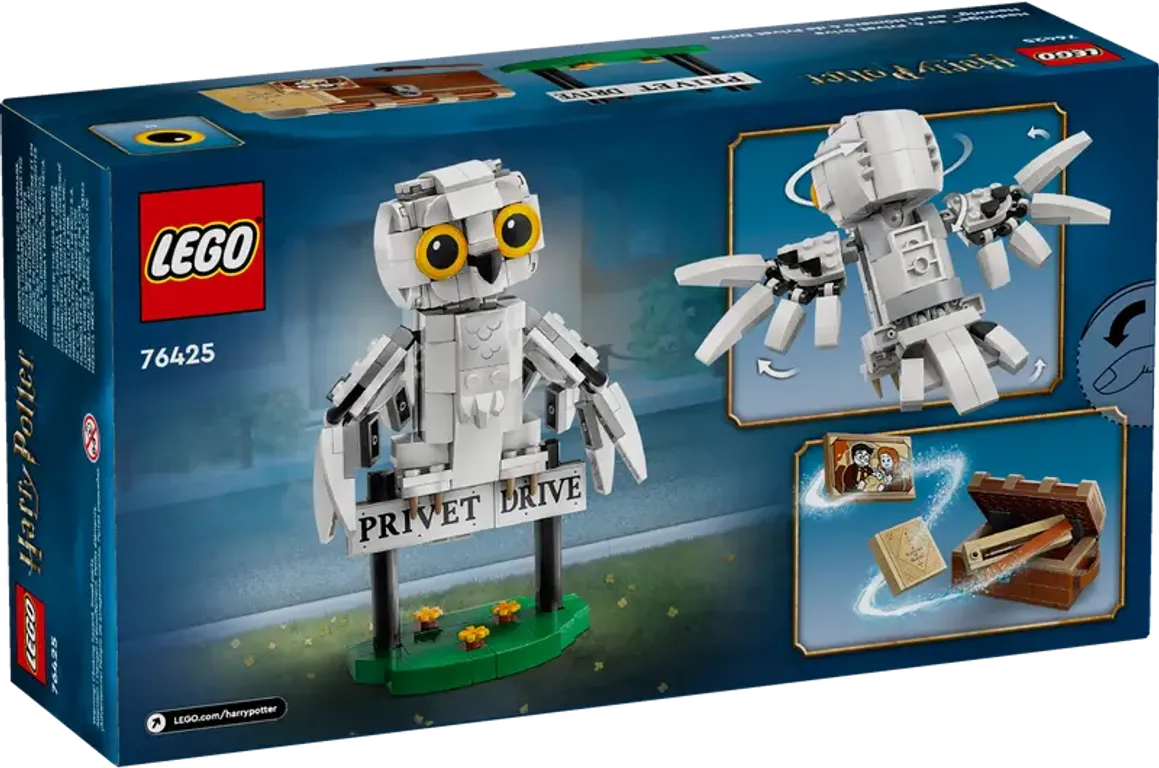 LEGO® Harry Potter™ Hedwig en el Número 4 de Privet Drive parte posterior de la caja
