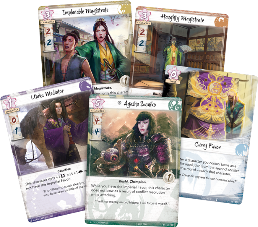 Legend of the Five Rings: The Card Game - The Crysanthemum Throne cards