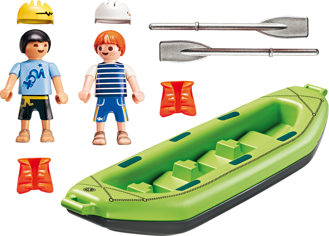 Playmobil® Family Fun Whitewater Rafters components