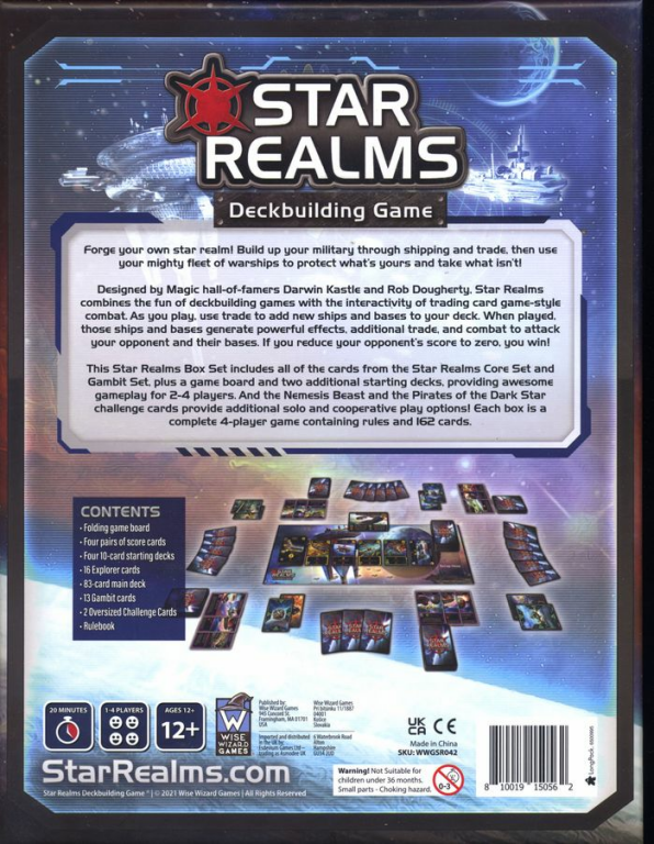 Star Realms achterkant van de doos