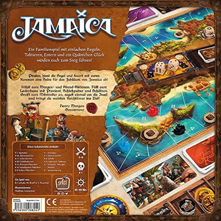 Jamaica achterkant van de doos