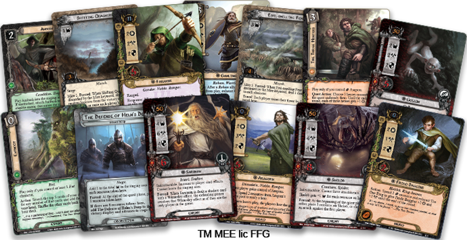 The Lord of the Rings: The Card Game – The Two Towers: Saga Expansion cartas