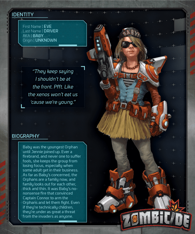 Zombicide: Invader – Orphans Gang Survivor Pack cards