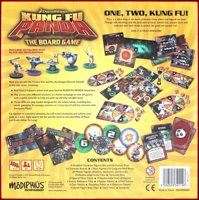 Kung Fu Panda: The Board Game back of the box